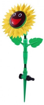 Распылитель GRINDA "Подсолнечник", 80 м2 полив, на алюмин. удлинителе, круговой, на пике, пластиковый 8-427621