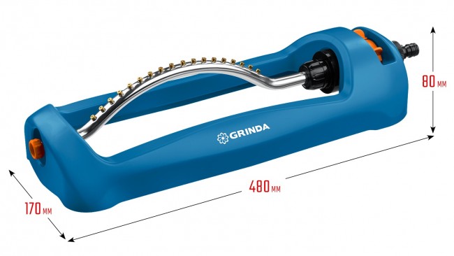 Распылитель осциллирующий GRINDA PRO Line RO-17, 270 м², 17 форсунок, веерный, 429345 Распылитель осциллирующий GRINDA PRO Line RO-17, 270 м², 17 форсунок, веерный, 429345