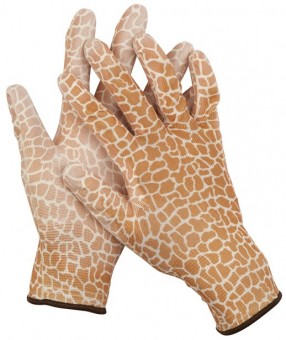 Перчатки GRINDA садовые, прозрачное PU покрытие, 13 класс вязки, размер S 11292-S