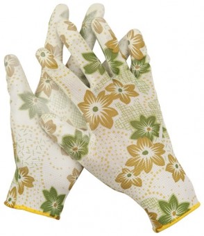 Перчатки GRINDA садовые, прозрачное PU покрытие, 13 класс вязки, размер L 11293-L Перчатки GRINDA садовые, прозрачное PU покрытие, 13 класс вязки, размер L 11293-L