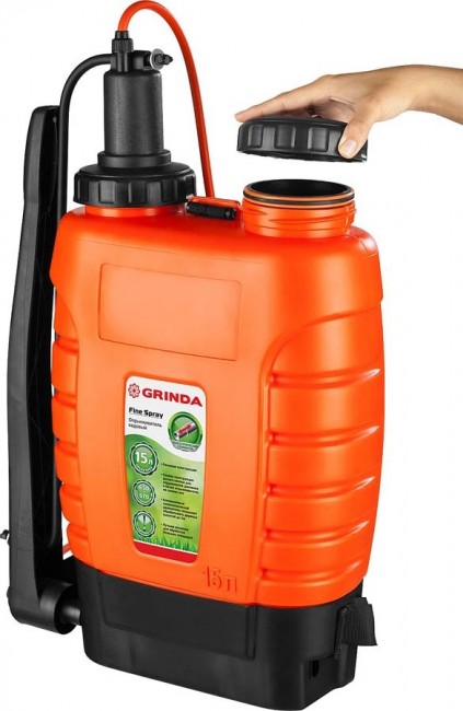 Опрыскиватель GRINDA ранцевый, с телескопическим алюминиевым удлинителем, 15 л 425216 Опрыскиватель GRINDA ранцевый, с телескопическим алюминиевым удлинителем, 15 л 425216