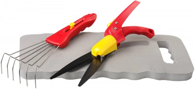 Набор GRINDA садовый: ножницы для стрижки травы, подколенник, грабельки, 3 предмета 8-422035 Набор GRINDA садовый: ножницы для стрижки травы, подколенник, грабельки, 3 предмета 8-422035