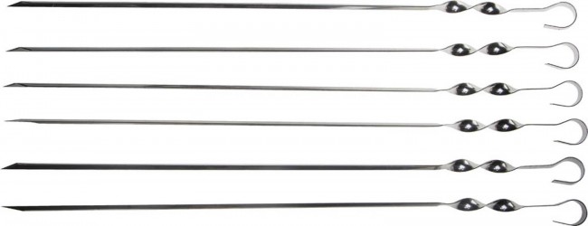 Набор GRINDA BARBECUE: шампуры, уголок, 450 мм, 6 шт в упаковке 427755