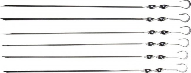 Набор GRINDA BARBECUE: шампуры, уголок, 550 мм, 6 шт в упаковке 427756 Набор GRINDA BARBECUE: шампуры, уголок, 550 мм, 6 шт в упаковке 427756