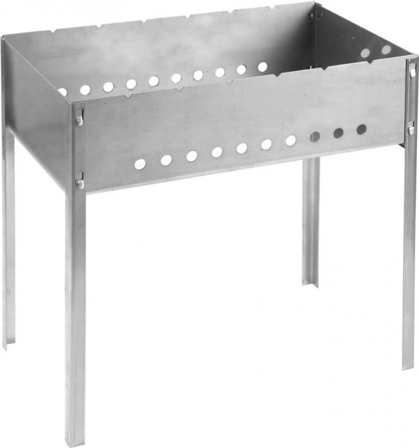 Мангал GRINDA BARBECUE, нержавеющая сталь, толщина 1,5 мм, 500х300х500 мм 427784