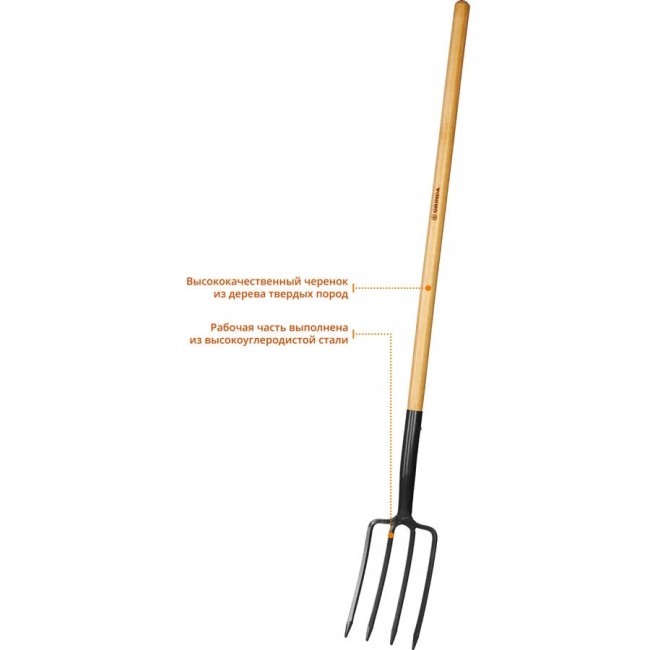 Вилы GRINDA PROLine, с деревянным черенком, 280x180x1500 мм 39725