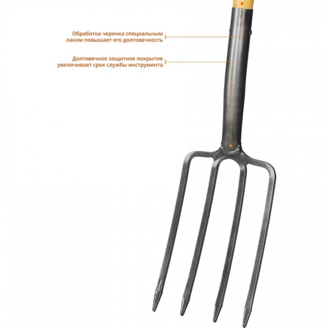 Вилы GRINDA PROLine, с деревянным черенком и пластиковой рукояткой, 280x180x1200 мм 39727