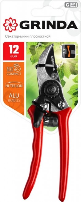 Секатор GRINDA G-44 мини, с алюминиевыми рукоятками, плоскостной, 152 мм 8-423000_z02 Секатор GRINDA G-44 мини, с алюминиевыми рукоятками, плоскостной, 152 мм 8-423000_z02