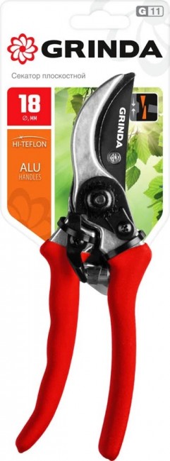 Секатор GRINDA G-11 с алюминиевыми рукоятками, плоскостной, 210 мм 8-423001_z02 Секатор GRINDA G-11 с алюминиевыми рукоятками, плоскостной, 210 мм 8-423001_z02