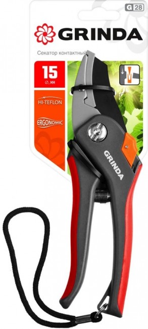 Секатор GRINDA G-28 с двухкомпонентными рукоятками, контактный, 205 мм 8-423203_z02 Секатор GRINDA G-28 с двухкомпонентными рукоятками, контактный, 205 мм 8-423203_z02