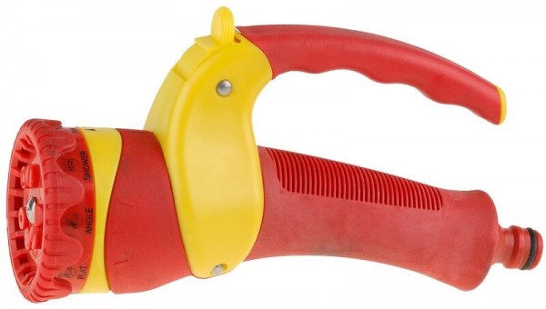 Пистолет-распылитель GRINDA, 9 режимов, наконечник поливочный металлический с TPR 8-427148_z01