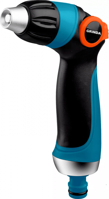 Пистолет поливочный GRINDA PROLine S-R, плавная регулировка, двухкомпонентный с регулятором напора 429101 Пистолет поливочный GRINDA PROLine S-R, плавная регулировка, двухкомпонентный с регулятором напора 429101