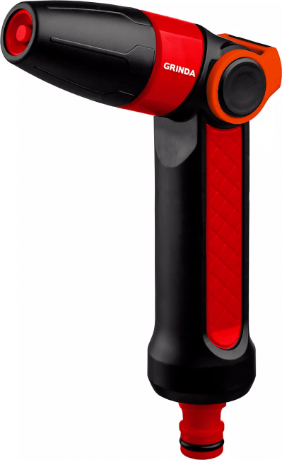 Пистолет поливочный GRINDA N-R, плавная регулировка, двухкомпонентный с регулятором напора 8-427189