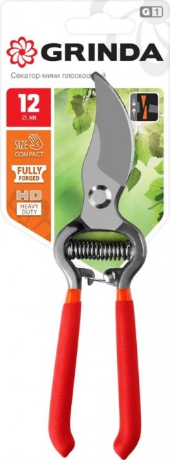 Секатор GRINDA G-3 цельнокованый, плоскостной, 200 мм 423103 Секатор GRINDA G-3 цельнокованый, плоскостной, 200 мм 423103