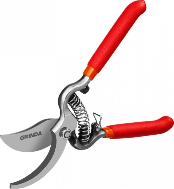 Секатор GRINDA G-3 цельнокованый, плоскостной, 200 мм 423103 Секатор GRINDA G-3 цельнокованый, плоскостной, 200 мм 423103