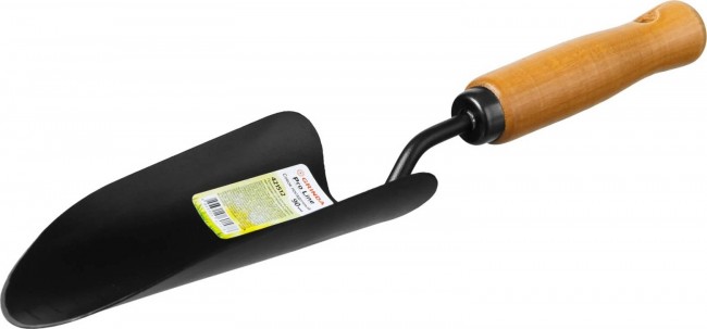 Совок GRINDA PROLine посадочный, с деревянной ручкой, 375 мм 421512 Совок GRINDA PROLine посадочный, с деревянной ручкой, 375 мм 421512