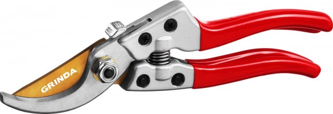 Секатор GRINDA G-13 с алюминиевыми рукоятками, плоскостной, 205 мм 423113