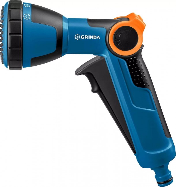 GRINDA PROLine X-S, душевой, 4 режима, курок спереди, пистолет поливочный двухкомпонентный с регулятором напора 429165 GRINDA PROLine X-S, душевой, 4 режима, курок спереди, пистолет поливочный двухкомпонентный с регулятором напора 429165