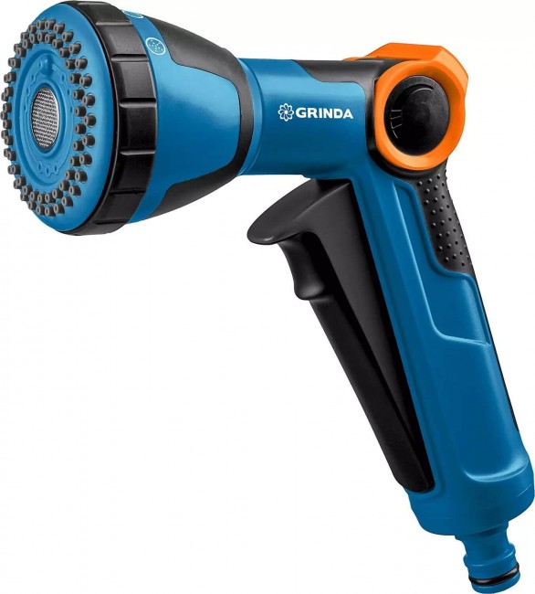 GRINDA PROLine X-S, душевой, 4 режима, курок спереди, пистолет поливочный двухкомпонентный с регулятором напора 429165 GRINDA PROLine X-S, душевой, 4 режима, курок спереди, пистолет поливочный двухкомпонентный с регулятором напора 429165