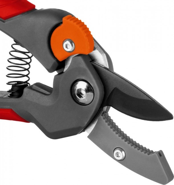 Секатор GRINDA G-24 с двухкомпонентными рукоятками, контактный, 200 мм 423124