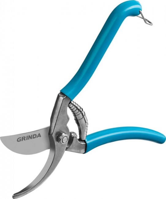 Секатор GRINDA PROLine P-10 цельнокованый, плоскостной, 210 мм 423410