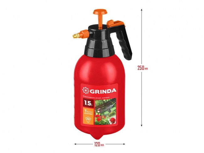 Опрыскиватель GRINDA PS-1.5, ручной, помповый, колба из полиэтилена, 1.5 л 8-425059_z02 Опрыскиватель GRINDA PS-1.5, ручной, помповый, колба из полиэтилена, 1.5 л 8-425059_z02