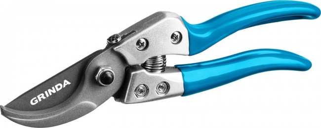 Секатор GRINDA PROLine P-25 с эргономичными алюминиевыми рукоятками, плоскостной, 200 мм 423425 Секатор GRINDA PROLine P-25 с эргономичными алюминиевыми рукоятками, плоскостной, 200 мм 423425