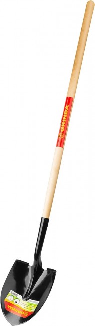 Лопата GRINDA штыковая, для земляных работ, деревянный черенок 421824 Лопата GRINDA штыковая, для земляных работ, деревянный черенок 421824