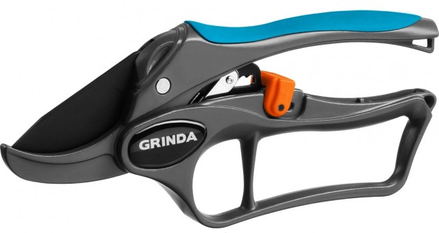 Секатор GRINDA PROLine P-33 с алюминиевыми рукоятками, с эфесом, контактный, 200 мм 423433 Секатор GRINDA PROLine P-33 с алюминиевыми рукоятками, с эфесом, контактный, 200 мм 423433