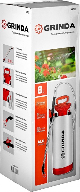 Опрыскиватель GRINDA TS-8, переносной, с широкой горловиной и устойчивым днищем, 8 л 8-425117_z02