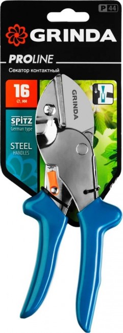 Секатор GRINDA PROLine P-44 со стальными рукоятками, контактный, 190 мм 423444 Секатор GRINDA PROLine P-44 со стальными рукоятками, контактный, 190 мм 423444