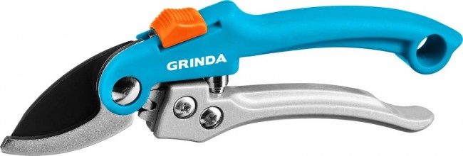 Секатор GRINDA PROLine P-51 c двухкомпонентными рукоятками, плоскостной, 200 мм 423451