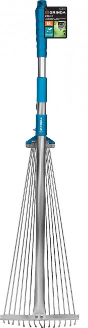 Грабли GRINDA PR-50 веерные, с телескопическим черенком, регулируемые, 800-1240 мм 421868_z01