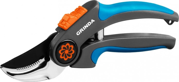 Секатор GRINDA PROLine P-55 с двухкомпонентными рукоятками, плоскостной, 205 мм 423455 Секатор GRINDA PROLine P-55 с двухкомпонентными рукоятками, плоскостной, 205 мм 423455