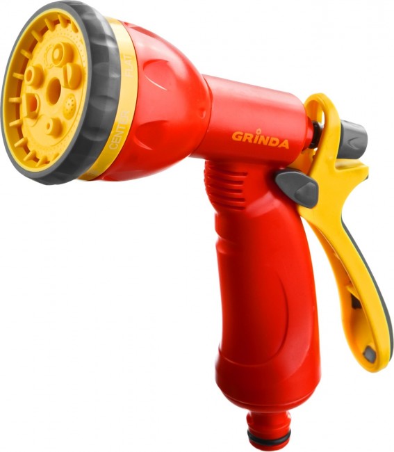 Пистолет-распылитель GRINDA P-8 поливочный пластиковый, 8 режимов, курок сзади 8-427370_z02 Пистолет-распылитель GRINDA P-8 поливочный пластиковый, 8 режимов, курок сзади 8-427370_z02