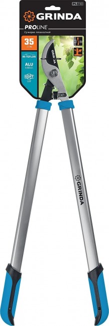 Сучкорез GRINDA PROLine PL-740, большой, плоскостной, с алюминиевыми рукоятками 424519